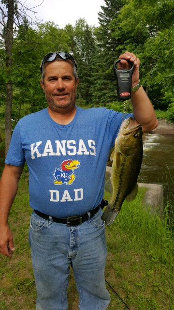 Big bass caught by the dam