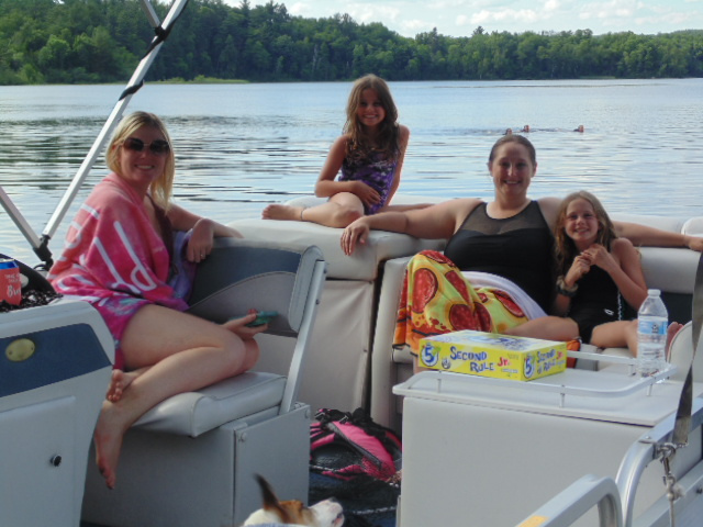 Chilling on the pontoon on a sunny afternoon